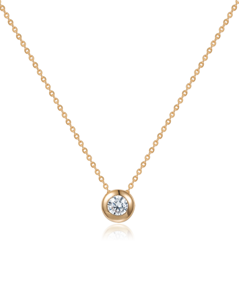 Золотая цепочка с подвеской из циркона