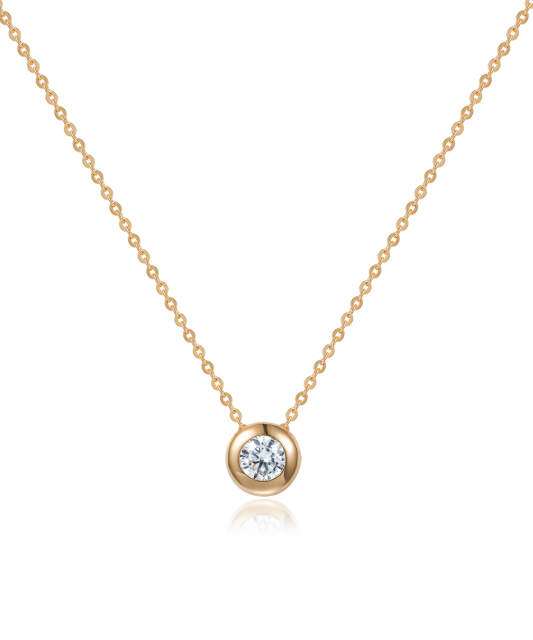 Kuldkett tsirkoonist ripatsiga