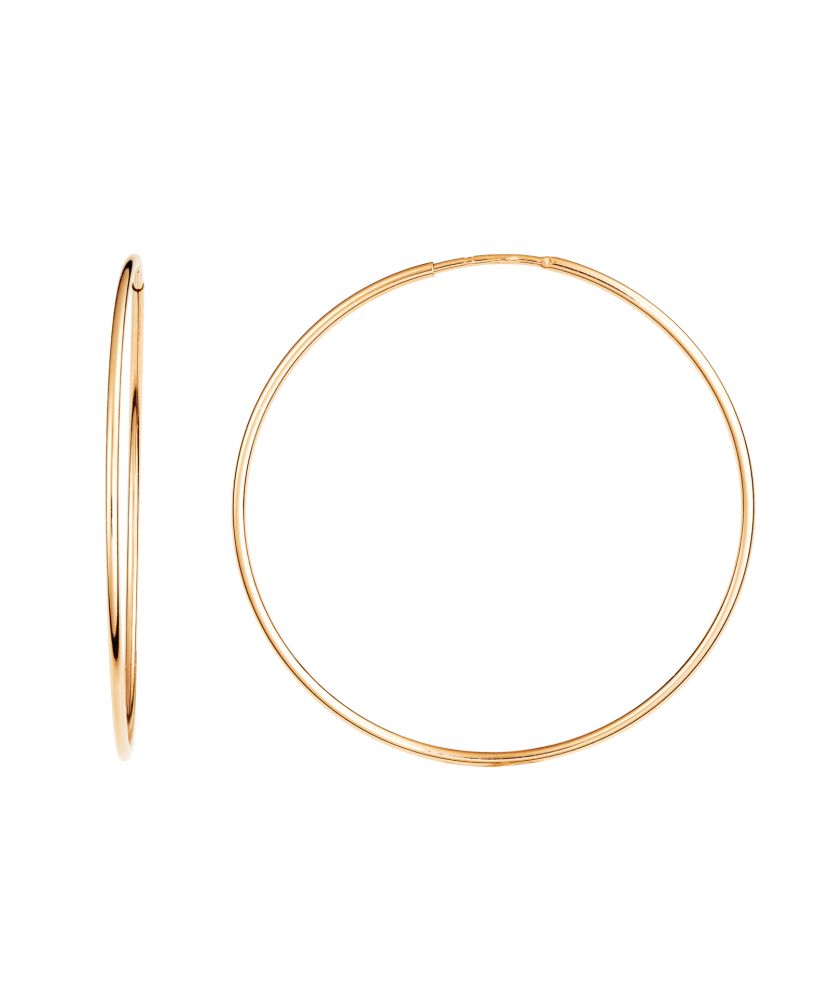 Золотые серьги конго (кольца) 35мм