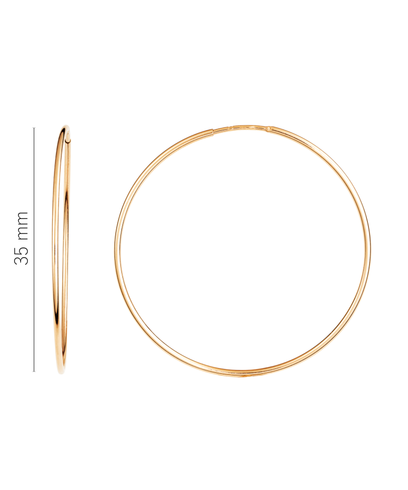 Kuldkõrvarõngad rõngad 35mm
