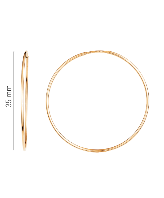 Kuldkõrvarõngad rõngad 35mm
