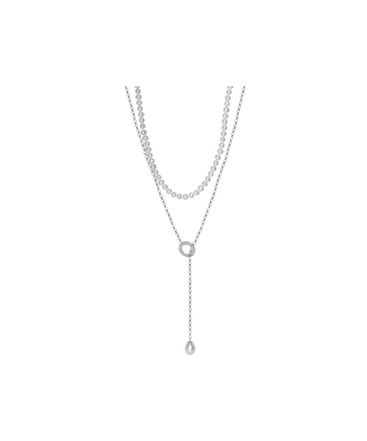 Pärlikee hõbedaga ja tsirkooniga ripatsiga