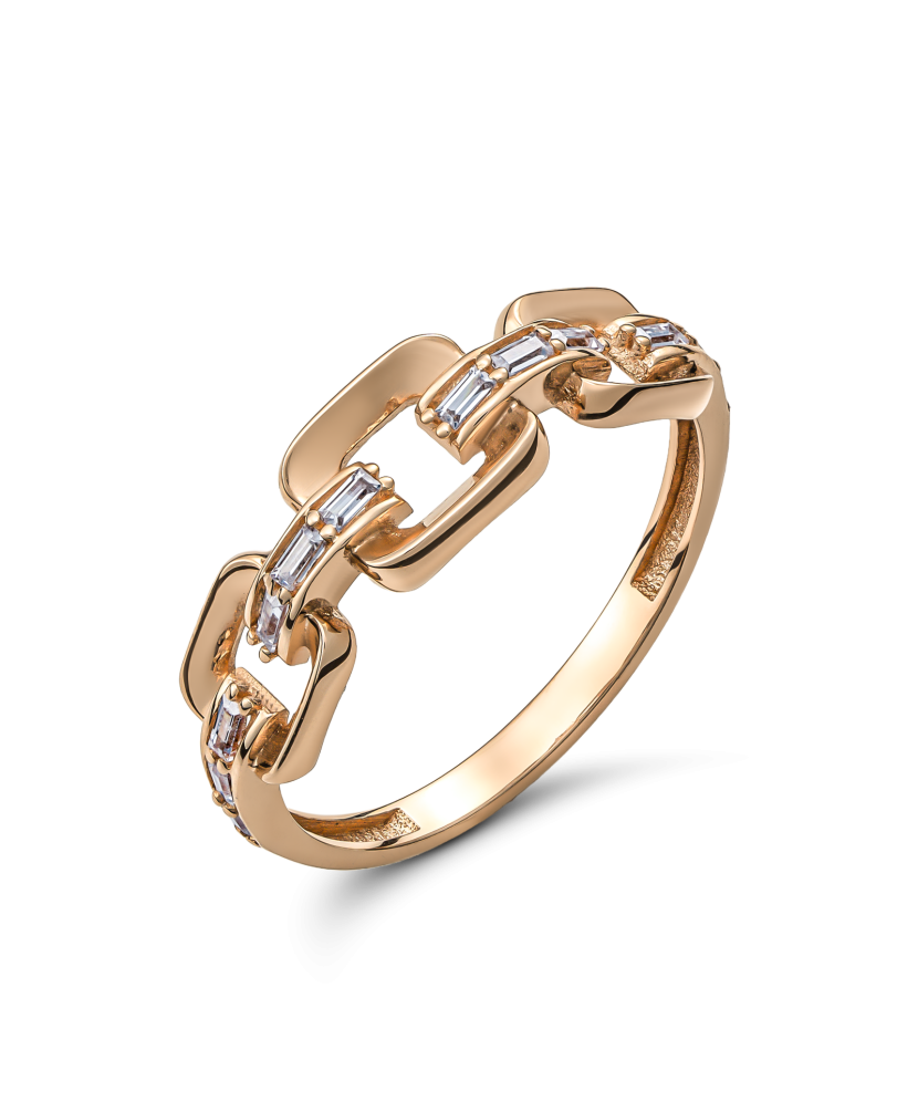 Золотое кольцо с цирконами