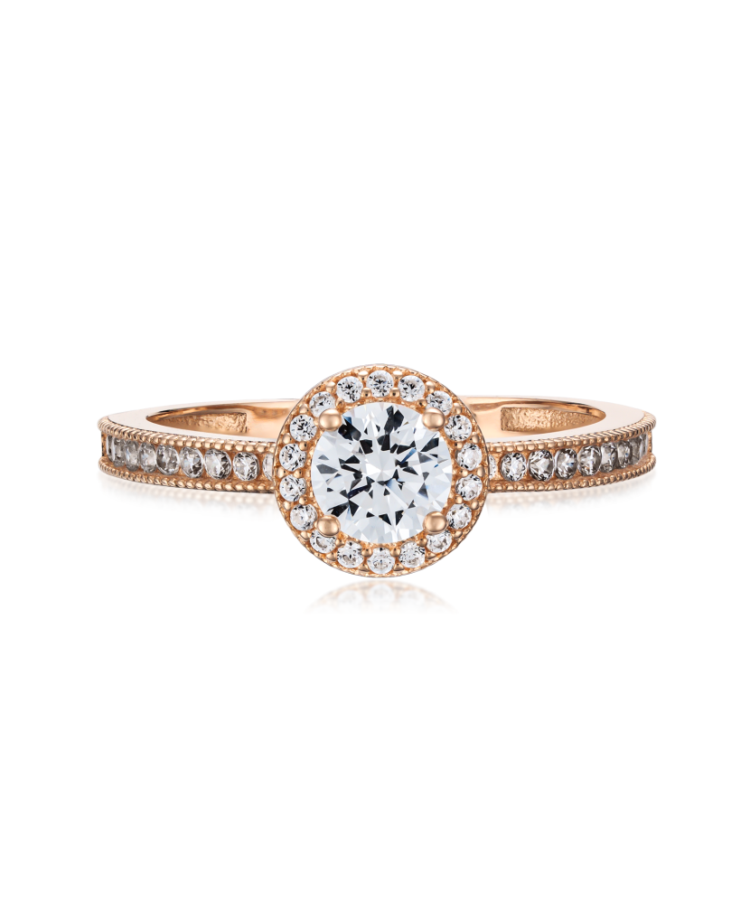 Золотое кольцо с цирконами