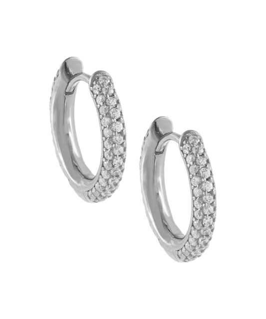 Hõbekõrvarõngad tsirkoonidega