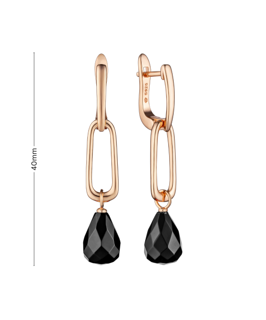 Позолоченные серебряные серьги со шпинелями