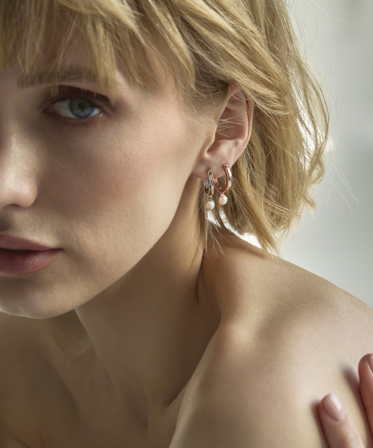 Kullatud hõbekõrvarõngad pärlitega