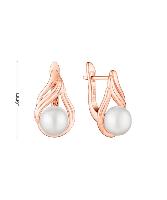 Kullatud hõbekõrvarõngad pärlitega