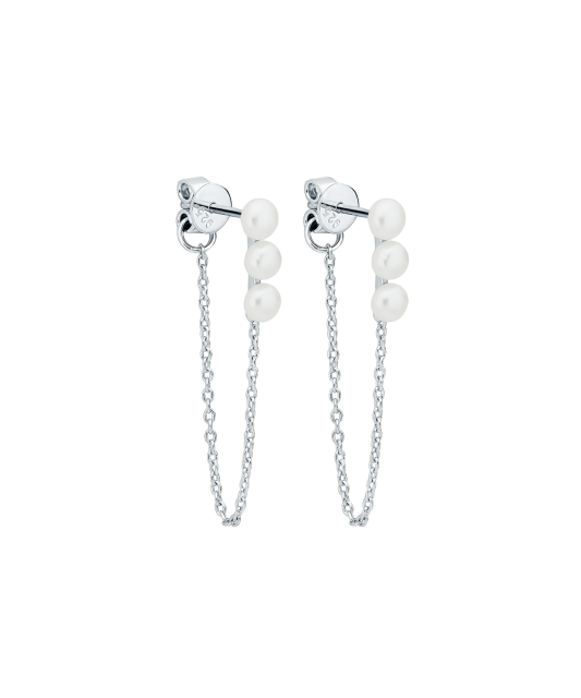 Hõbekõrvarõngad pärlitega