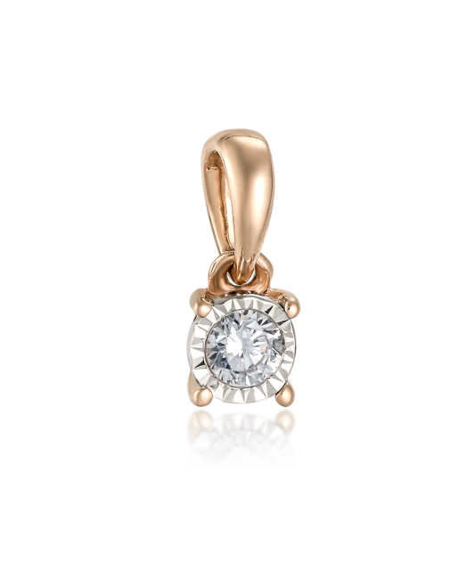 Золотой подвеска с алмазом