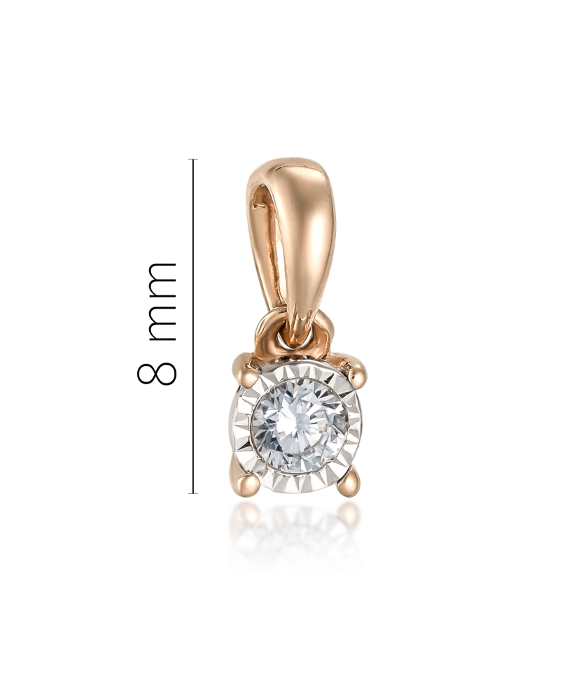 Auksinis pakabukas su deimantu