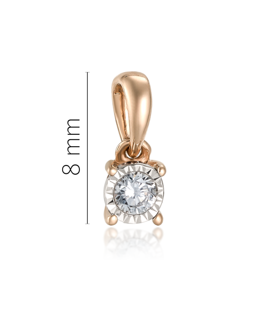 Золотой подвеска с алмазом