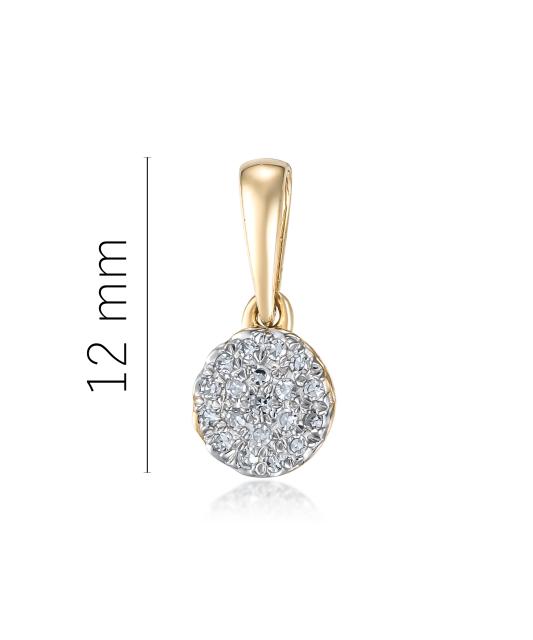 Подвеска из желтого золота с бриллиантами