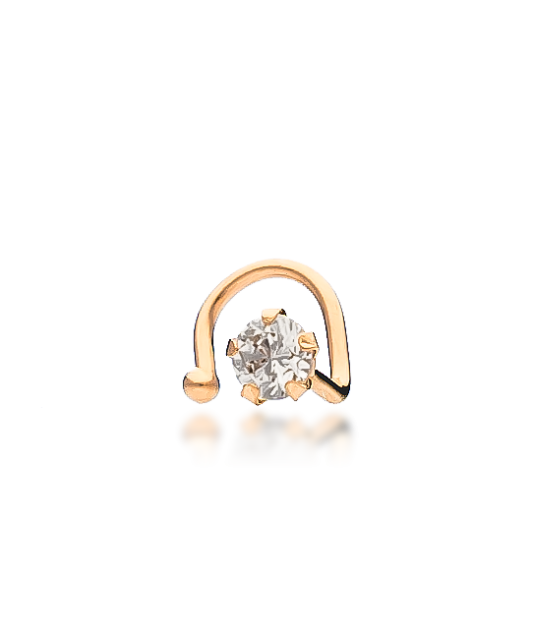 Kullast ninarõngas tsirkooniga Goldinga 03619