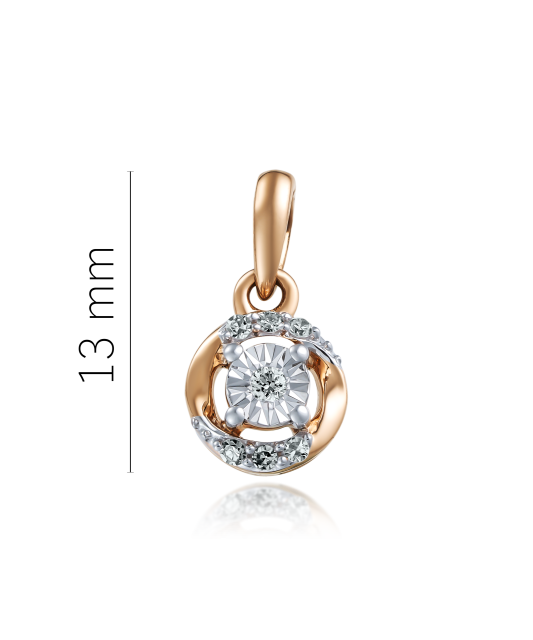 Золотой подвеска с алмазами