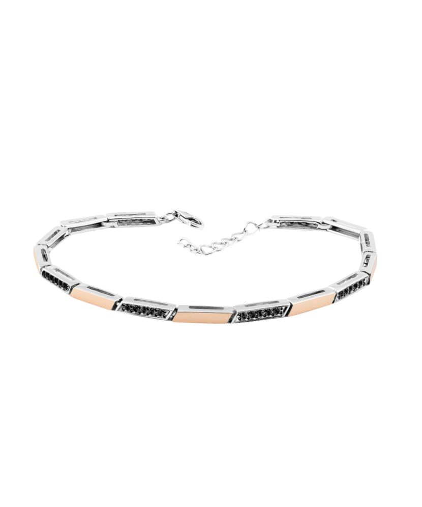 Hõbekäevõru tsirkoonidega kullatud