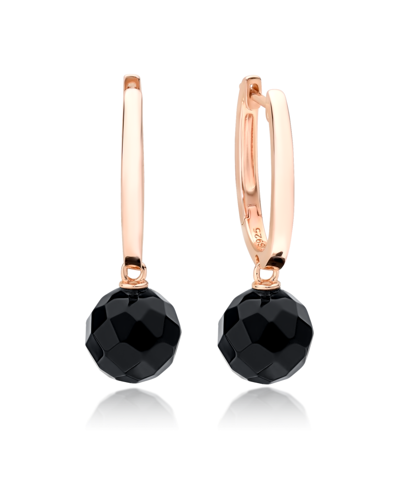 Kullatud hõbekõrvarõngad oonüksitega