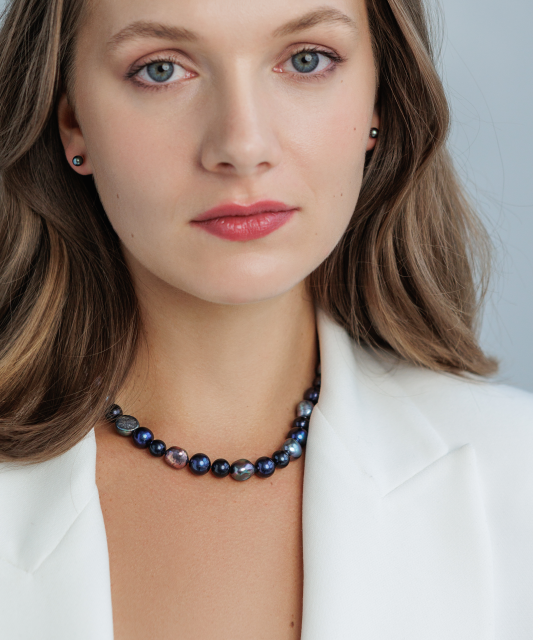 Браслет с жемчугом и серебром