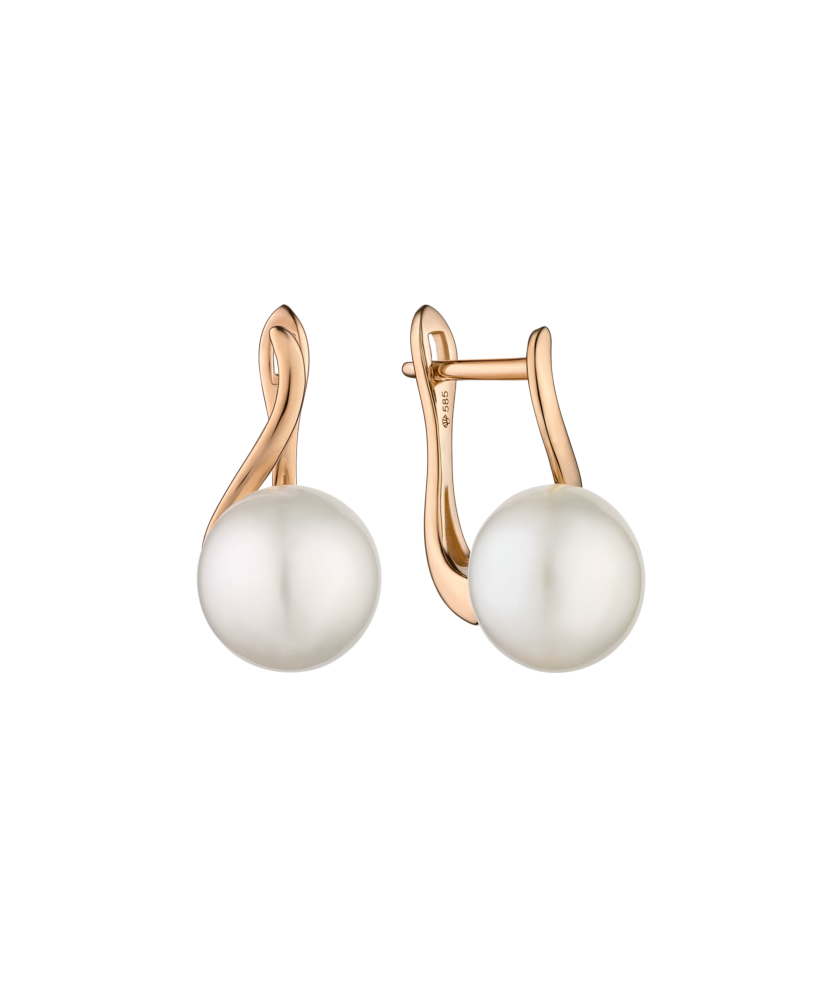 Золотые серьги с жемчугом