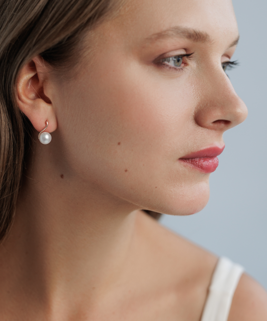 Золотые серьги с жемчугом