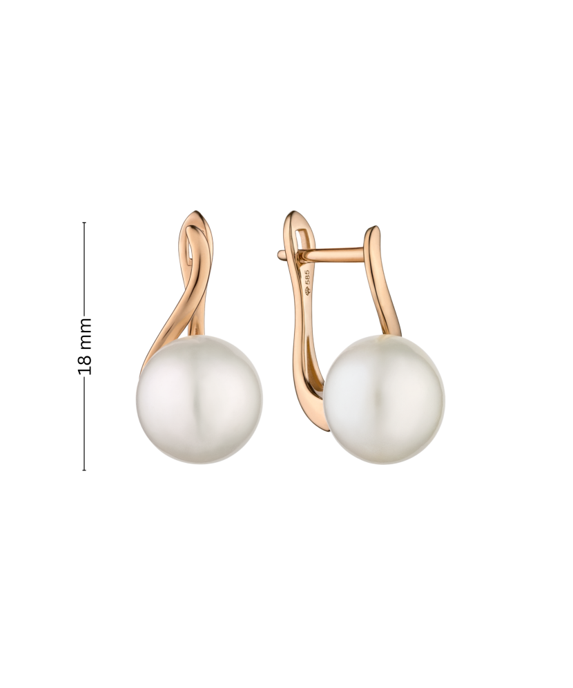 Золотые серьги с жемчугом