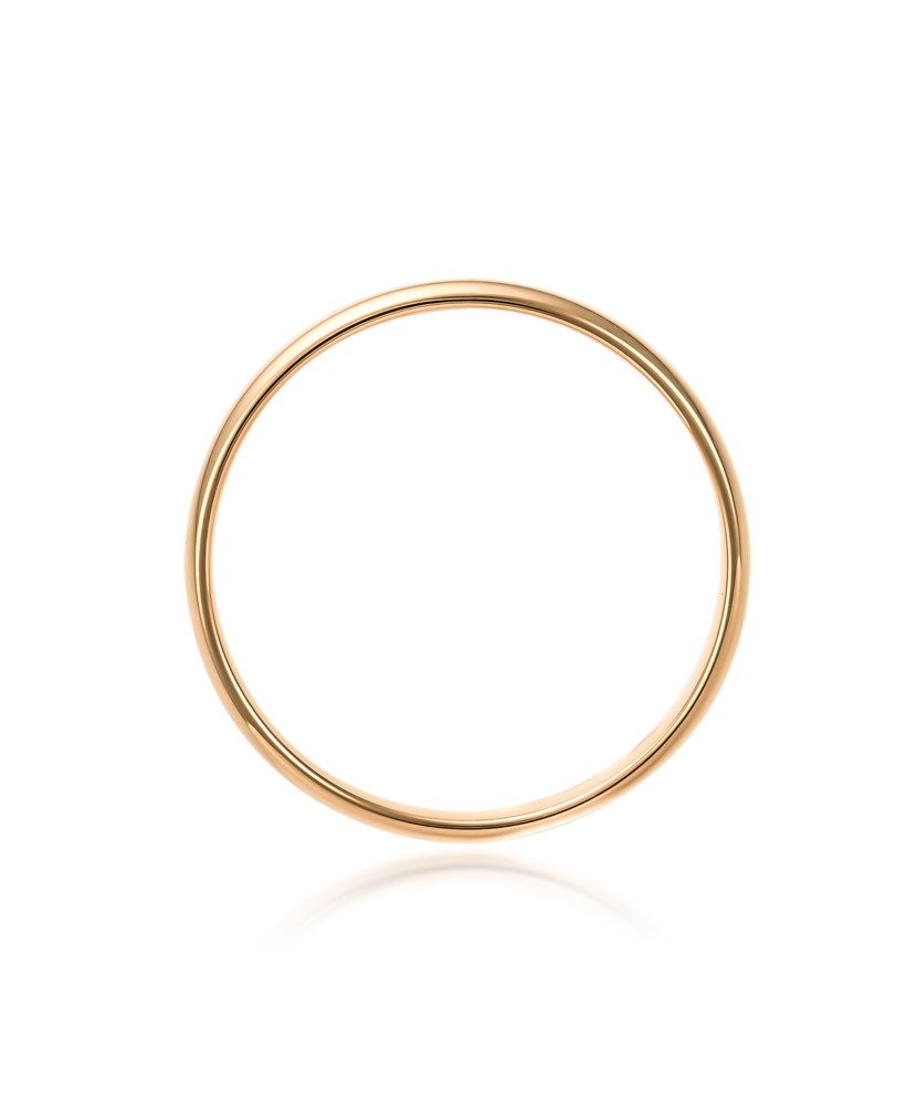 Золотое обручальное кольцо 4мм с профилем Comfort Fit