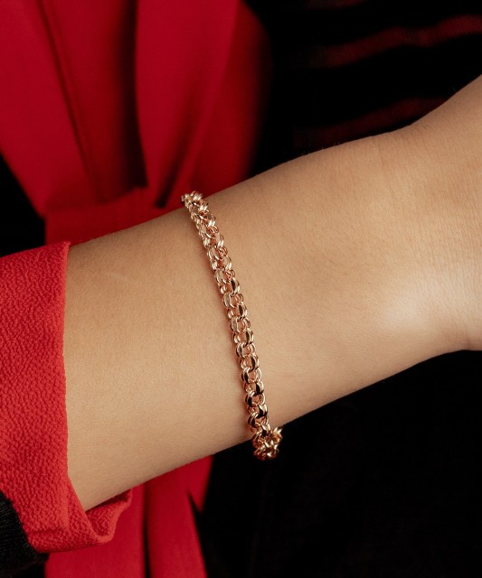 Mustast lõngast käevõru kulla ja Hematiitidega