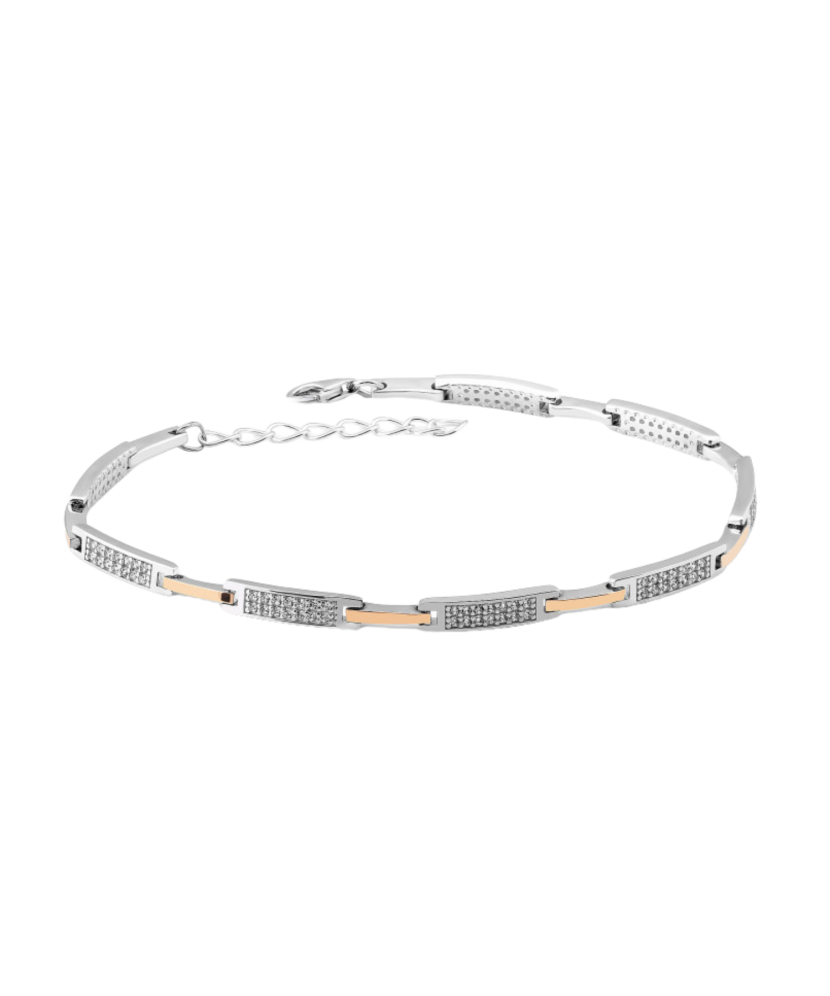 Hõbekäevõru tsirkoonidega kullatud