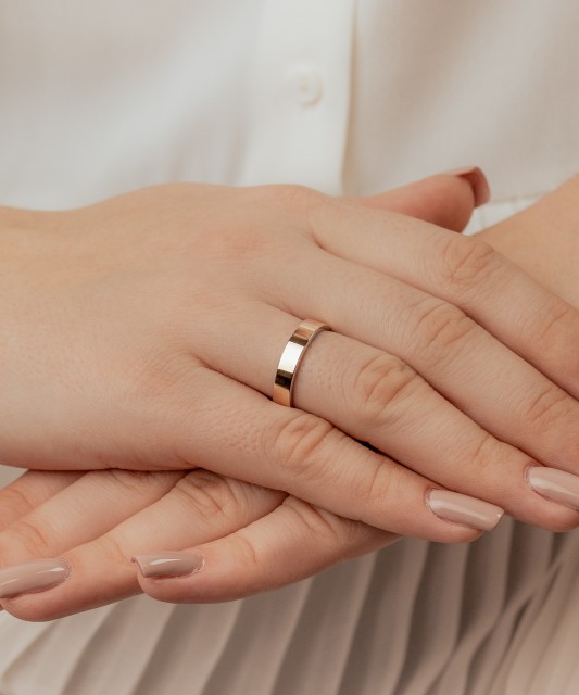 Hõbedast abielusõrmus kuldplaadiga