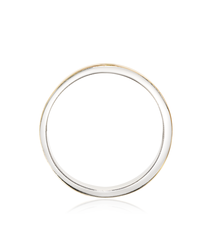 Hõbedast abielusõrmus kuldplaadiga