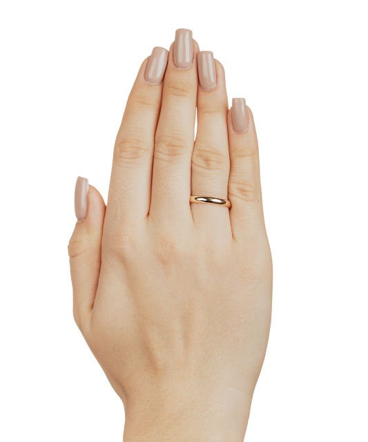 Обручальное серебряное кольцо с золотой пластиной