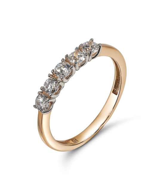 Золотое кольцо с цирконами