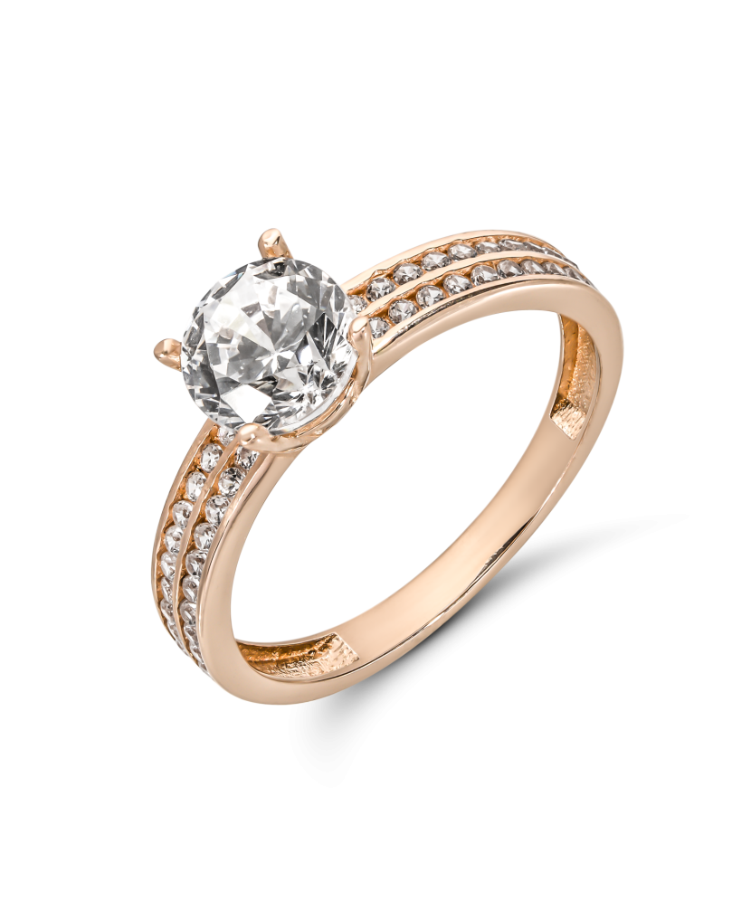 Kuldsõrmus tsirkoonidega