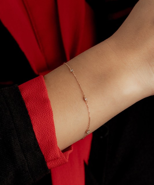 Золотой браслет с бриллиантами