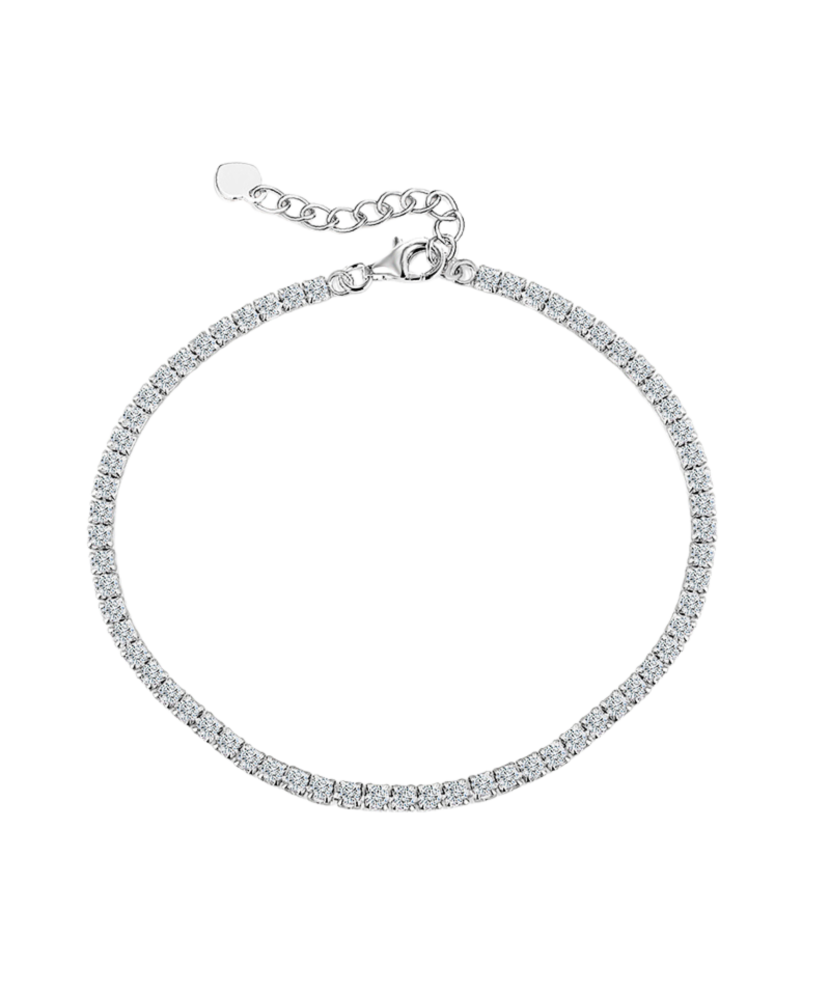 Серебряный браслет с цирконами