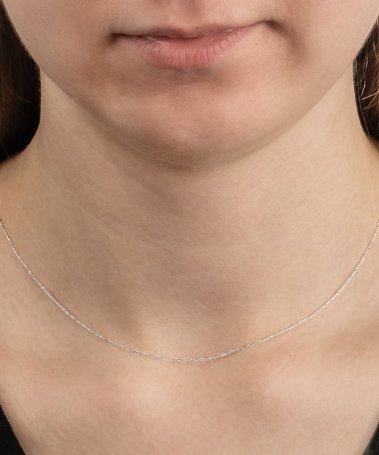Цепочка из белого золота 0,3mm
