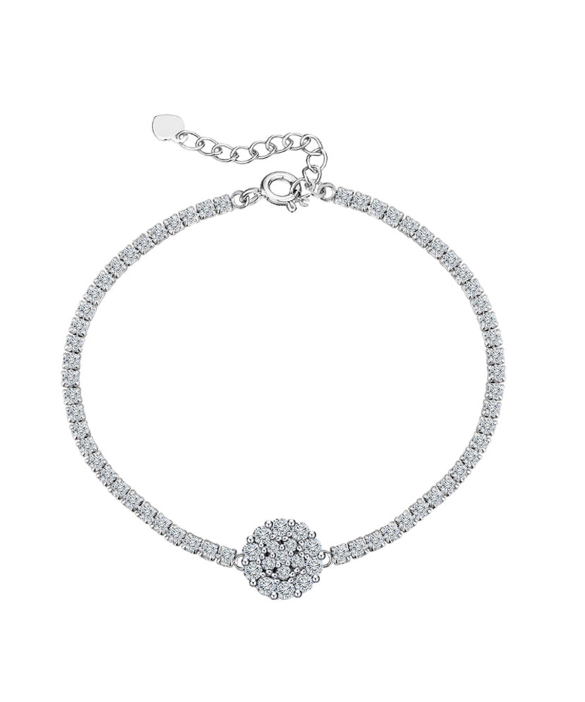 Hõbekäevõru tsirkoonidega kullatud