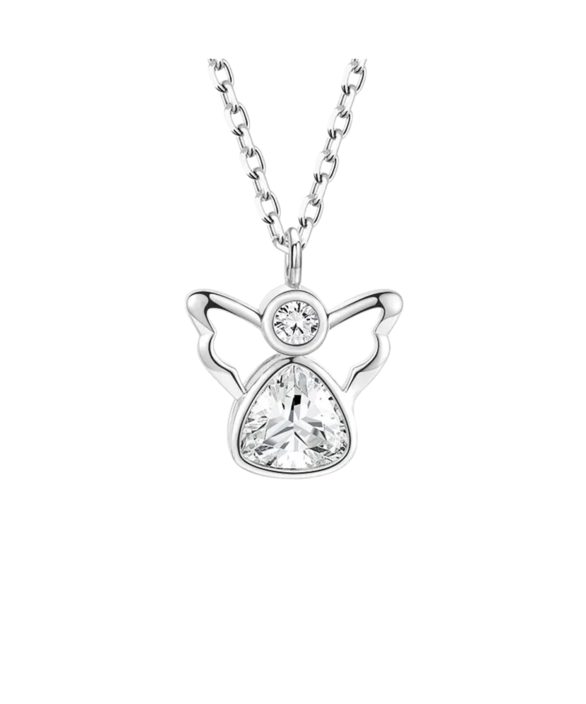 Серебряная цепочка с подвеской из циркона