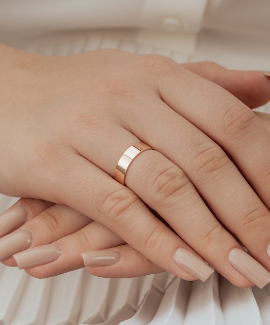 Kuldne pulm sõrmus 5mm mugavusega