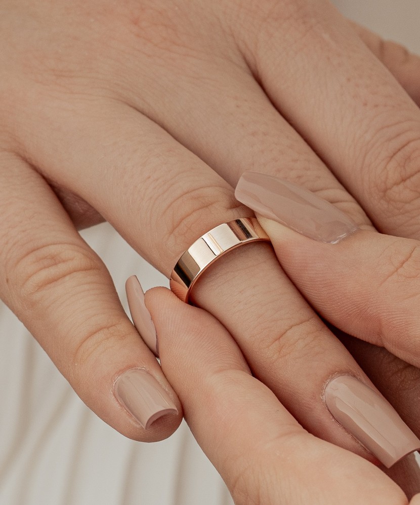 Kuldne pulm sõrmus 5mm mugavusega