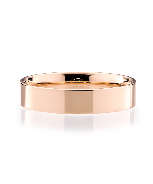 Золотое обручальное кольцо 4 мм с комфортом