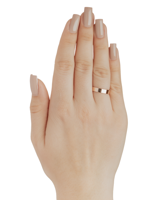 Kuldne pulm sõrmus 4mm mugavusega