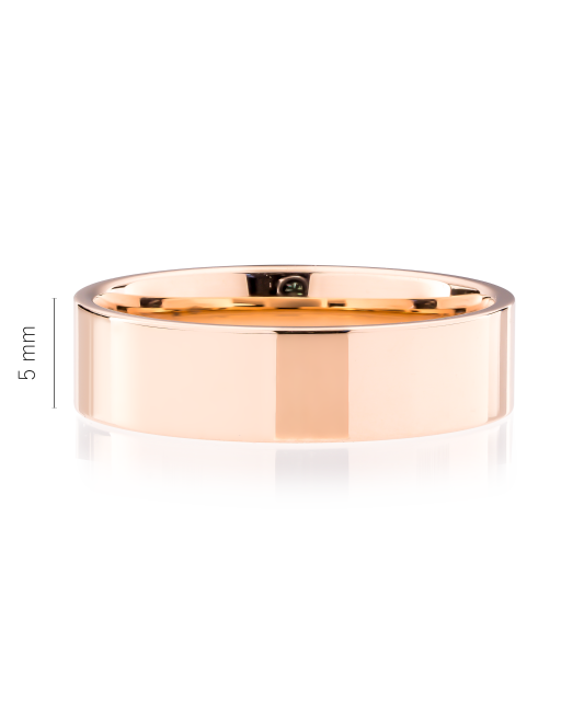 Kuldne pulm sõrmus 5mm mugavusega