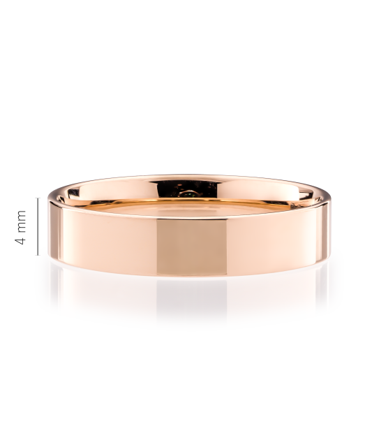 Kuldne pulm sõrmus 4mm mugavusega