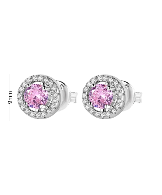 Hõbekõrvarõngad tsirkoonidega