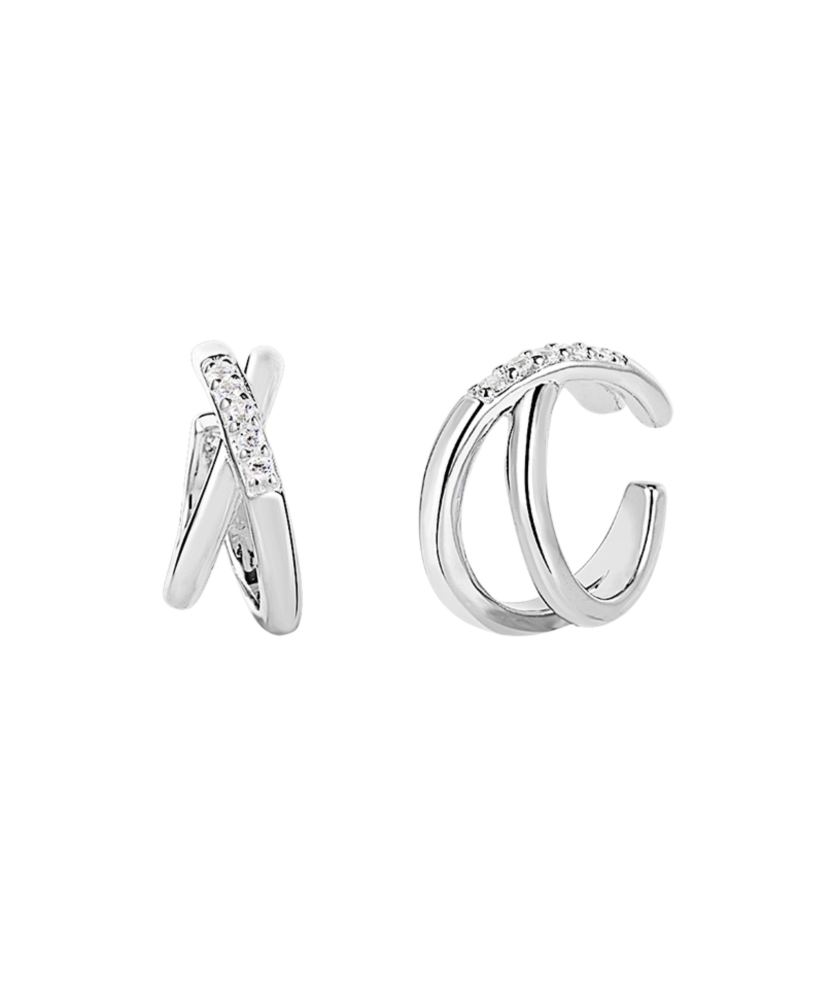 Hõbekõrvarõngad tsirkoonidega