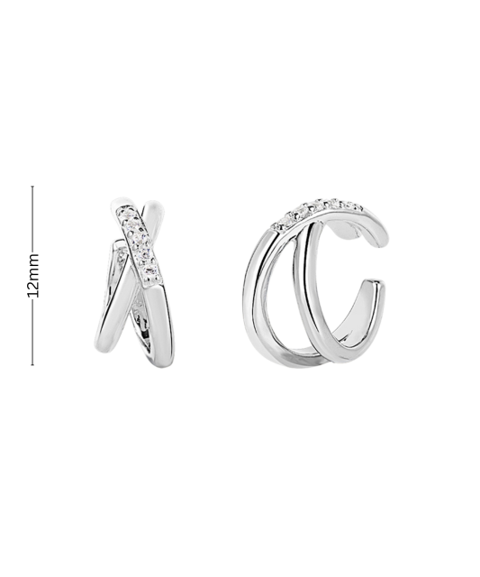 Hõbekõrvarõngad tsirkoonidega