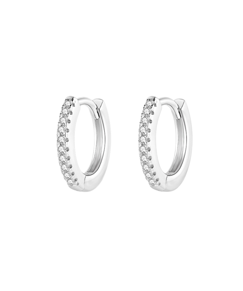 Hõbekõrvarõngad tsirkoonidega