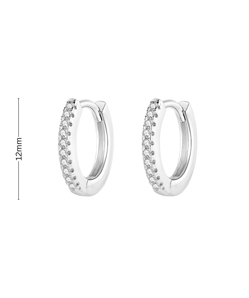 Hõbekõrvarõngad tsirkoonidega