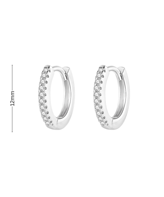 Hõbekõrvarõngad tsirkoonidega